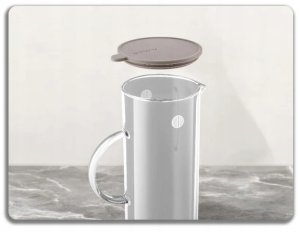 BUYDEEM Szklany Dzbanek z silikonową pokrywką 1200ml, model CD2003 6