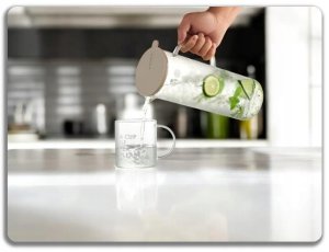 BUYDEEM Szklany Dzbanek z silikonową pokrywką 1200ml, model CD2003 7