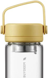 Mellow Yellow BUYDEEM Szklana butelka z zaparzaczem 300ml, model DG42, kolor 2