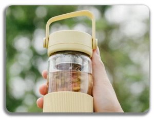 Mellow Yellow BUYDEEM Szklana butelka z zaparzaczem 300ml, model DG42, kolor 10