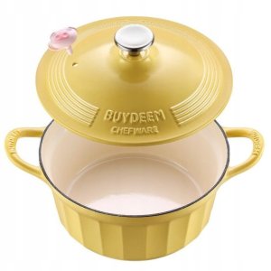 Mellow Yellow BUYDEEM Emaliowane naczynie żeliwne 3,9L, model CP551, kolor 3