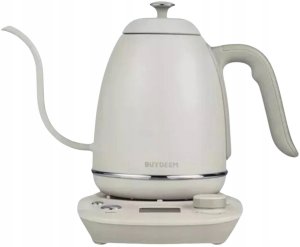 BUYDEEM Czajnik typu Gooseneck z regulacją temperatury, K821, kolor Oat White, EU 2