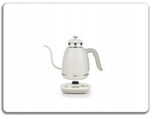 BUYDEEM Czajnik typu Gooseneck z regulacją temperatury, K821, kolor Oat White, EU 7