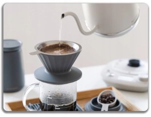 BUYDEEM Czajnik typu Gooseneck z regulacją temperatury, K821, kolor Oat White, EU 8