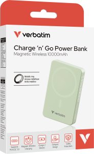 Verbatim Essential Power Bank magn.wirel. 10000mAh grün  32228 9
