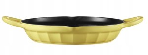 BUYDEEM Emaliowana żeliwna patelnia grillowa 26 cm, model CP553, color Mellow Yellow 2