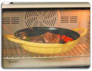 BUYDEEM Emaliowana żeliwna patelnia grillowa 26 cm, model CP553, color Mellow Yellow 4