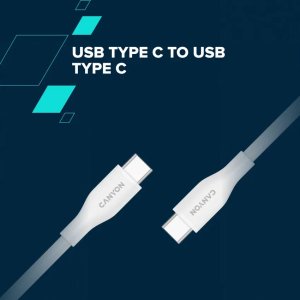 Kabel USB Usams USB-C - USB-C 1 m Biały (CNS-CC60SC10W) 2
