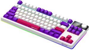 Klawiatura Lorgar Gamingowa Bezprzewodowa Pro TKL Mechaniczna Biała (LRG-KBP70TKLW-WH-US) 2