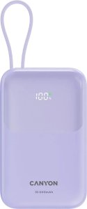 CANYON power bank OnPower 101 z kablem 10000 mAh PD22.5W Fioletowy 1