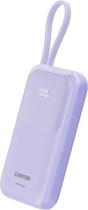 CANYON power bank OnPower 101 z kablem 10000 mAh PD22.5W Fioletowy 4