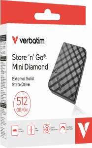 VERBATIM Externí SSD 512GB Store 'n' Go Mini Diamond, USB-C, černá 1