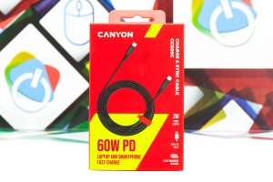 CANYON Kabel CC60SC C-C 60W 2m Czarny 1