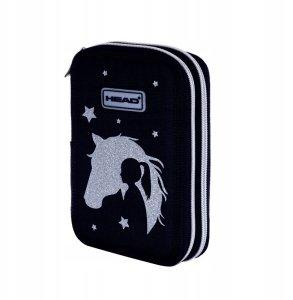 Piórnik podwójny bez wyposażenia Head Glitter Effect Silver Dream AC2 6