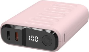 Powerbank RealPower PB-10000C PD+ mit 3xType-C,Rose 1
