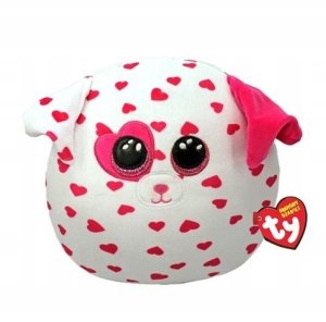 Maskotka-poduszka TY Squishy Beanies BEAU pies w serduszka 30cm 39368 1