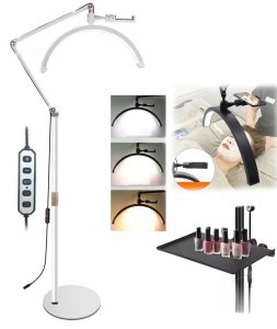 Lampa Led Kosmetyczna Bezcieniowa Wysoka Moon Do Makijażu Paznokci Rzęs 24w / Gx490 / Biały 1