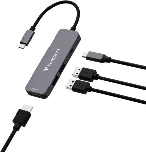 Hub USB Verbatim Multi Port Essentials USB-C PD, USB-A 3.0, USB-A 2.0, HDMI 2