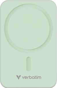 Verbatim, powerbank z �adowaniem bezprzewodowym, 5V, �adowanie telefonu, 32226, 5000mAh, Mocowanie magnetyczne, zielona 1