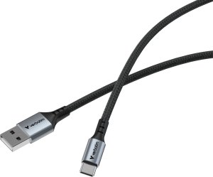 Kabel USB Neutralle USB-A - USB-C 1.2 m Czarny (31843) 2