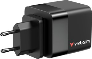 Verbatim, �adowarka GaN USB 3.0, USB C, szara, 65 W, wymienne wtyczki C, G, A, ze zintegrowanym kablem 7