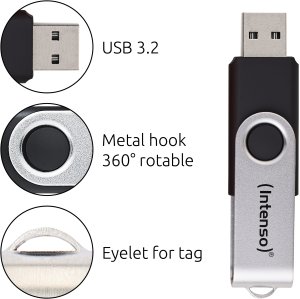 Intenso USB Stick Office Line 64GB USB 3.2 GEN 1X1 silber 2