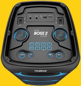 Głośnik Karaoke Przenośny z Mikrofonem Niceboy Głośnik PARTY Boss 2 200W 6