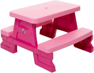 Zestaw Stolik Ogrodowy z Ławeczkami Dla Dzieci Dorex Różowy 2