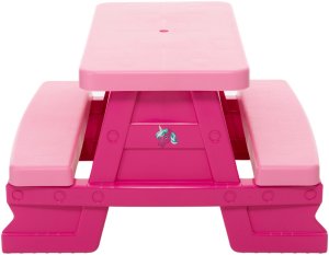 Zestaw Stolik Ogrodowy z Ławeczkami Dla Dzieci Dorex Różowy 3