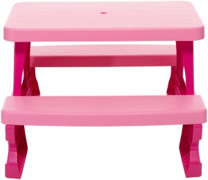 Zestaw Stolik Ogrodowy z Ławeczkami Dla Dzieci Dorex Różowy 4