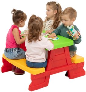 Zestaw Stolik Ogrodowy z Ławeczkami Dla Dzieci Dorex Czerwony 5