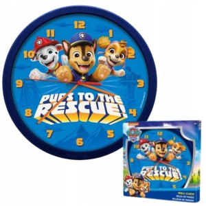 Kids Euroswan Zegar Ścienny Na Ścianę Duży 25cm Dla Dziecka Dzieci Psy Patrol / Paw20002 3
