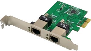 Karta sieciowa Level One Games InLine® Dual Gigabit karta sieciowa, 2x RJ45 1Gb/s, PCIe x1, w tym. blacha slotowa LP 2