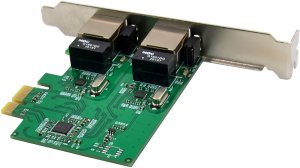 Karta sieciowa Level One Games InLine® Dual Gigabit karta sieciowa, 2x RJ45 1Gb/s, PCIe x1, w tym. blacha slotowa LP 3