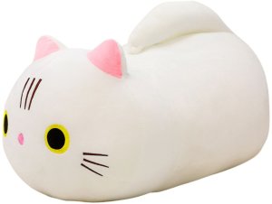 Pluszowa Maskotka Przytulanka Kot Z Długim Ogonem Biały 40cm 1