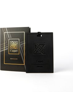 Kvepianti silikoninė kortelė L'appel Delux, 1 vnt (atverčiamas), juoda 1
