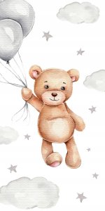 Vaikiškas rankšluostis Teddy Bear, 70x140 cm 1
