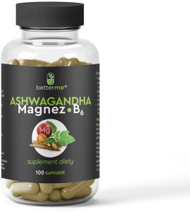 BETTERME_Ashwagandha Magnez B6 suplement diety na zmęczenie i stres 100 kapsułek 5