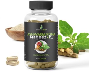 BETTERME_Ashwagandha Magnez B6 suplement diety na zmęczenie i stres 100 kapsułek 6