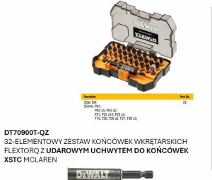 DEWALT ZESTAW KOŃCÓWEK FLEXTORQ 32cz. /MCALREN 1
