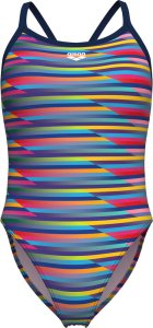 Damski Strój Kąpielowy Women's Arena Racing Stripe Swimsuit Xcr  dress blues rozmiar 30 1