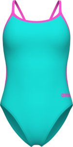 Damski Strój Kąpielowy Women's Swimsuit Lace Back Solid  dress blues rozmiar 28 1