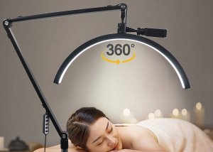 Lampa LED Kosmetyczna Bezcieniowa Wysoka Moon do Makijażu Paznokci Rzęs 24W / GX490 / Biały 11