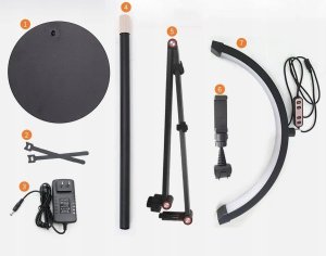 Lampa LED Kosmetyczna Bezcieniowa Wysoka Moon do Makijażu Paznokci Rzęs 24W / GX490 / Biały 4