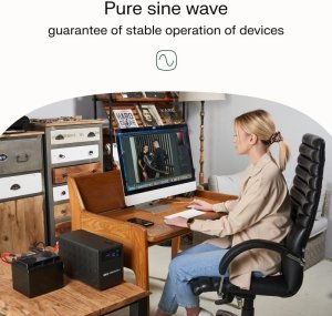 Zasilacz awaryjny UPS AVR PowerCore 1000W/1500VA 12VDC 8