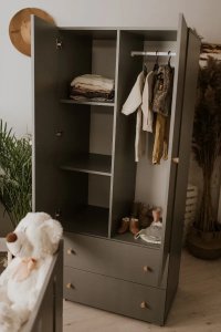 Szafa PAULINE grafitowa/sosna LITTLE SKY 5