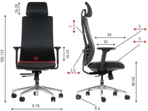 Fotel biurowy AKCENT F czarny STEMA 19