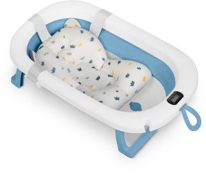Wanienka dla dzieci, niemowląt z termometrem i wkładką  RK-287 biało-niebieska 2