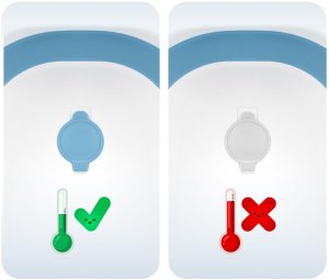 Wanienka dla dzieci, niemowląt z termometrem i wkładką  RK-287 biało-niebieska 9
