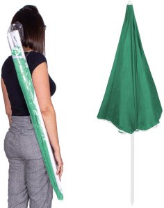 Parasol plażowy z pokrowcem, składany parasol do ogrodu, turkusowy UNIWERSALNY 9